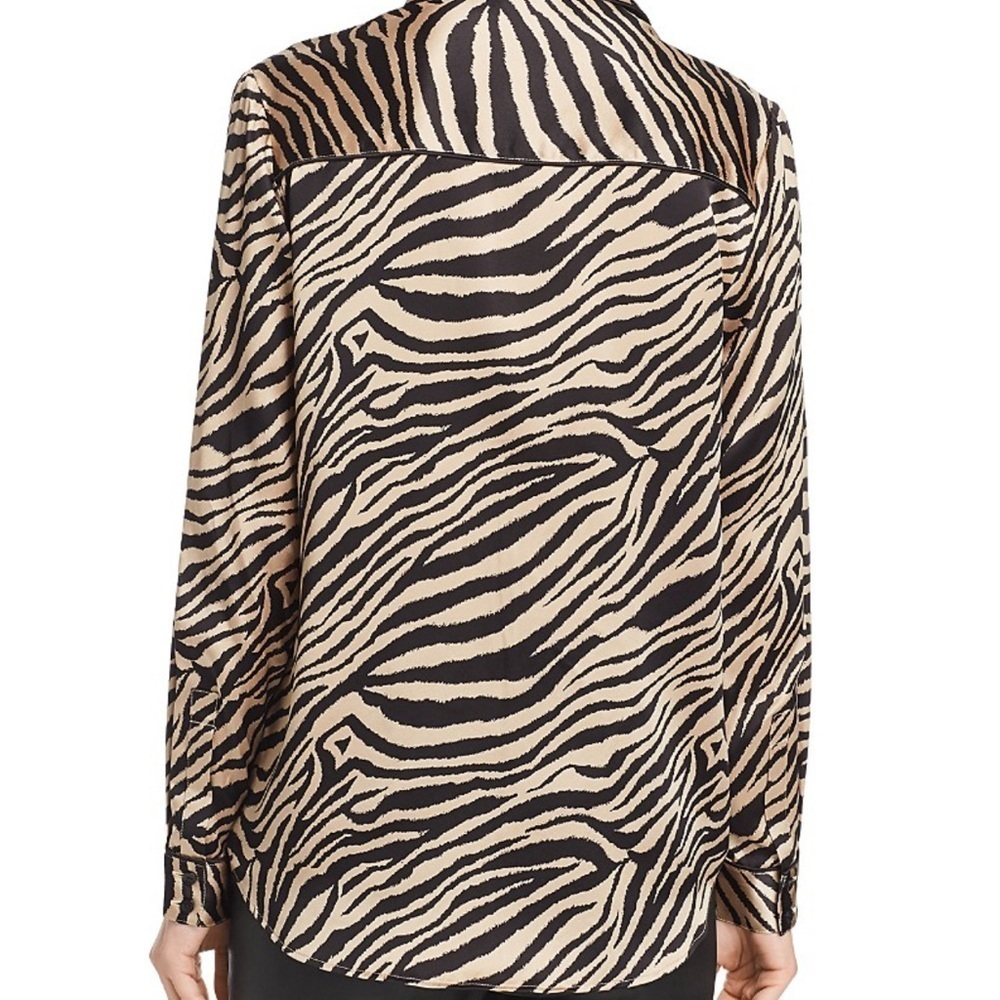 Anine Bing Zebra Print Silk Blouse - Picture 4 of 7